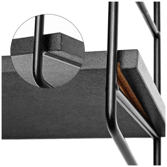 Black Wall Shelf Modern Floating Shelves - Picture 6 of 8